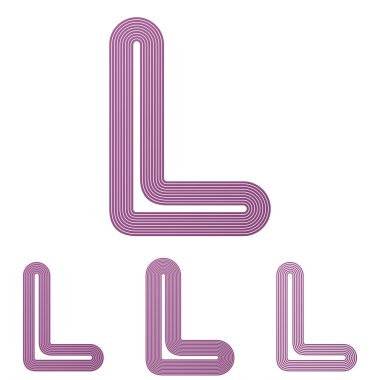 Renkli l logo tasarım kümesi