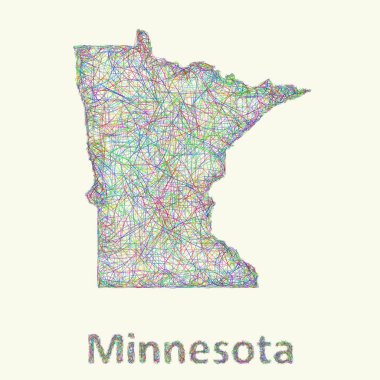 Minnesota çizgi sanat Haritası