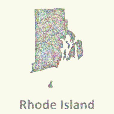 Rhode Island çizgi sanat Haritası