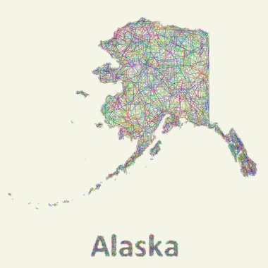 Alaska çizgi sanat Haritası