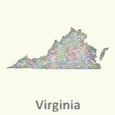 Virginia çizgi sanat Haritası