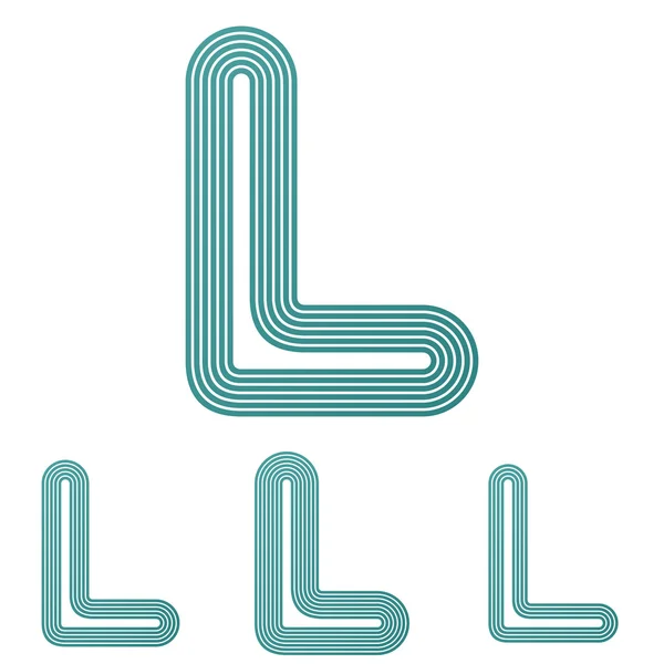 ティール線 l ロゴ デザイン セット — ストックベクタ