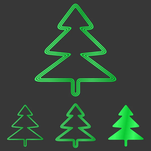 Conjunto de diseño de logotipo de pino verde — Vector de stock