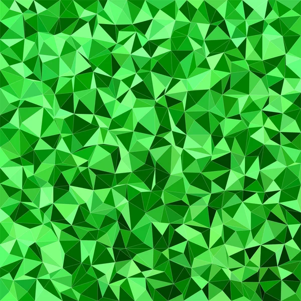 Зеленый неправильный треугольный мозаичный фон — стоковый вектор