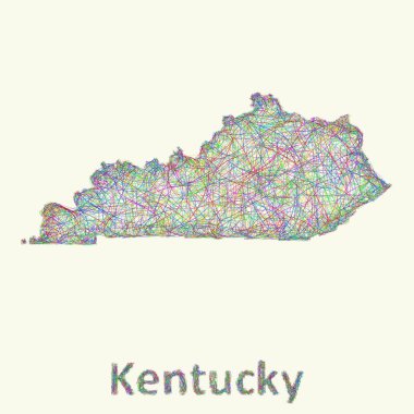 Kentucky çizgi sanat Haritası