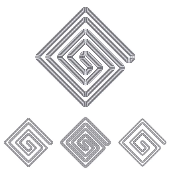 Grijze lijn wetenschap logo ontwerpset — Stockvector