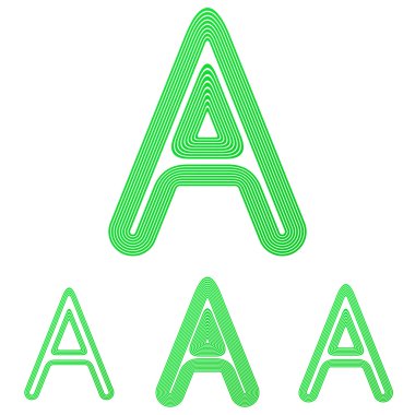 Yeşil mektup bir logo tasarımı ayarla