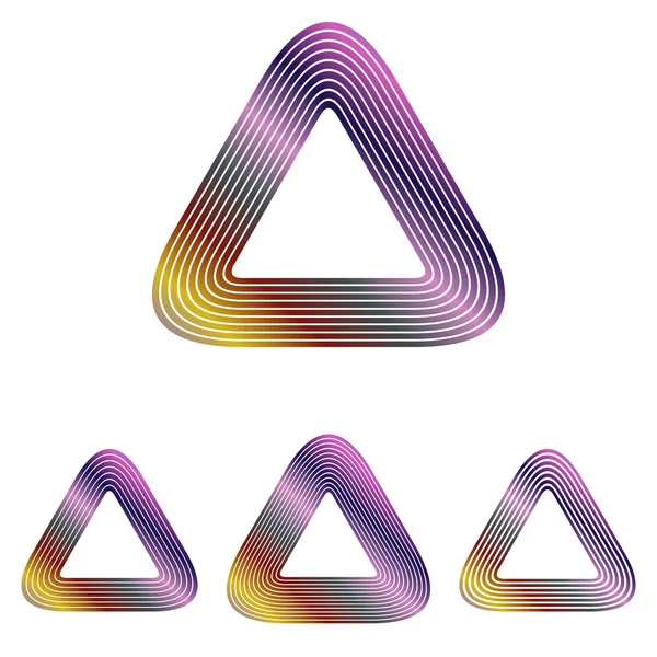 Χρώμα γραμμής τρίγωνο λογότυπο σχεδιασμό που — Διανυσματικό Αρχείο
