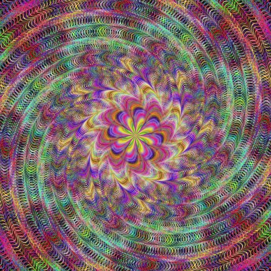 Renkli soyut sarmal fraktal tasarım