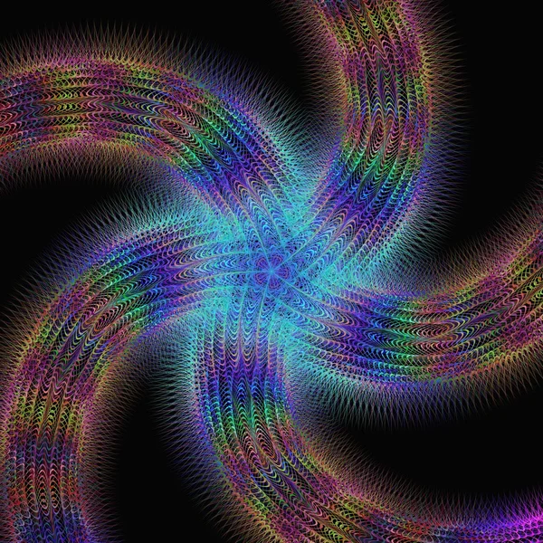 Lumineux abstrait étoile de mer conception fractale — Image vectorielle