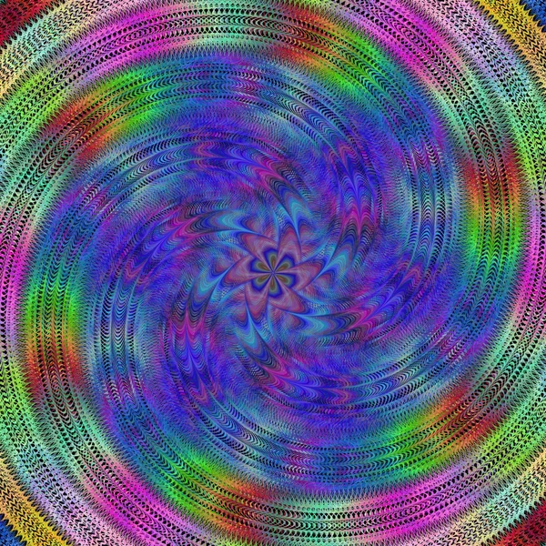 Sfondo colorato disegno frattale spirale — Vettoriale Stock