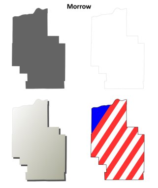 Morrow County, Oregon anahat harita seti