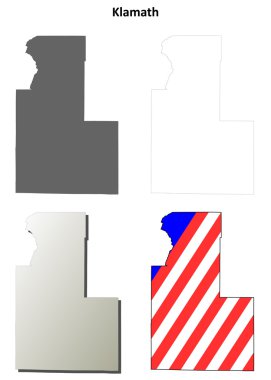 Klamath County, Oregon anahat harita seti