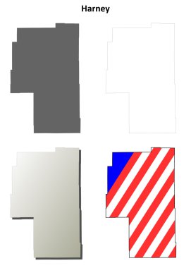 Harney County, Oregon anahat harita seti