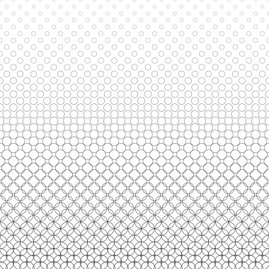 Siyah ve beyaz soyut daire modeli tekrarlamak