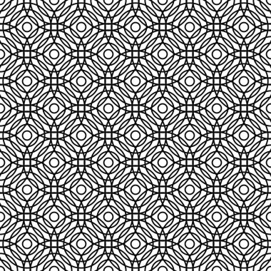 Kesintisiz Beyaz Siyah ızgara desen