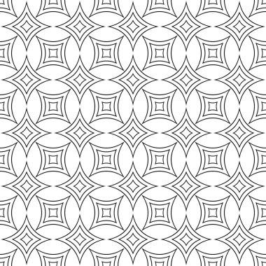 Tek renkli eğri yıldız desen yinelenen