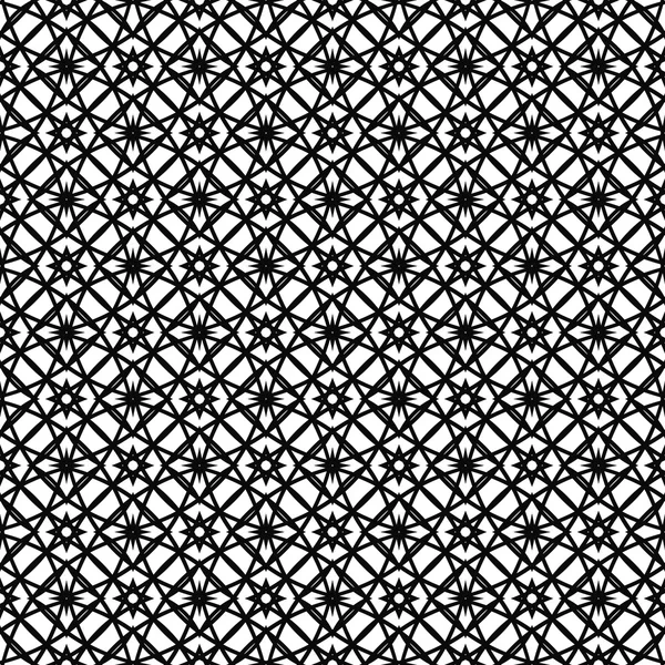 Seamless black and white vector grid pattern — Stock Vector