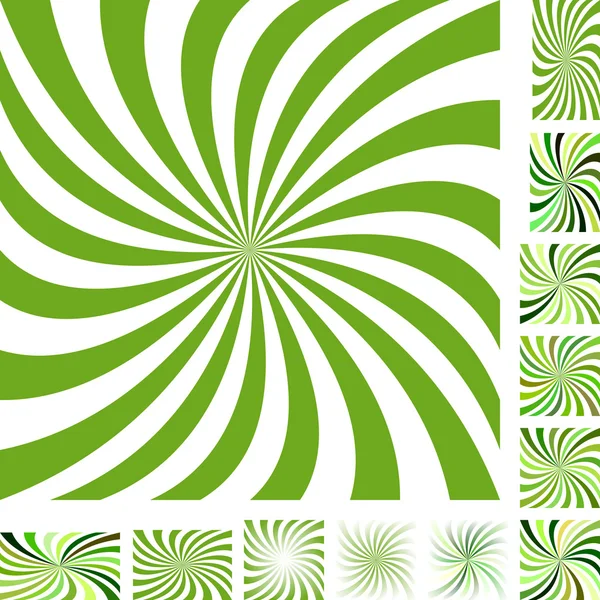 Green spiral background set — Stock Vector