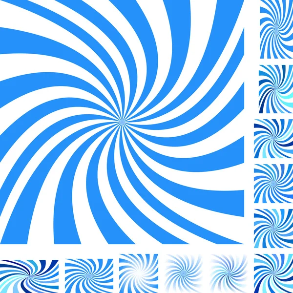 Conjunto de fundo espiral azul — Vetor de Stock