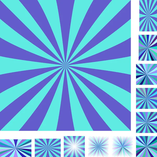 Синій блакитний промінь спалах фонового набору — стоковий вектор