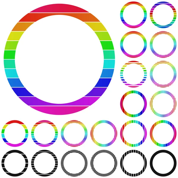 Set regenboog cirkel logo ontwerpen — Stockvector