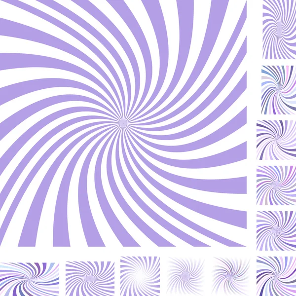 Conjunto de fondo espiral púrpura claro y blanco — Vector de stock
