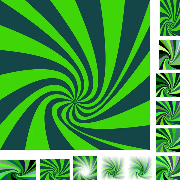 Green spiral background set — Stock Vector