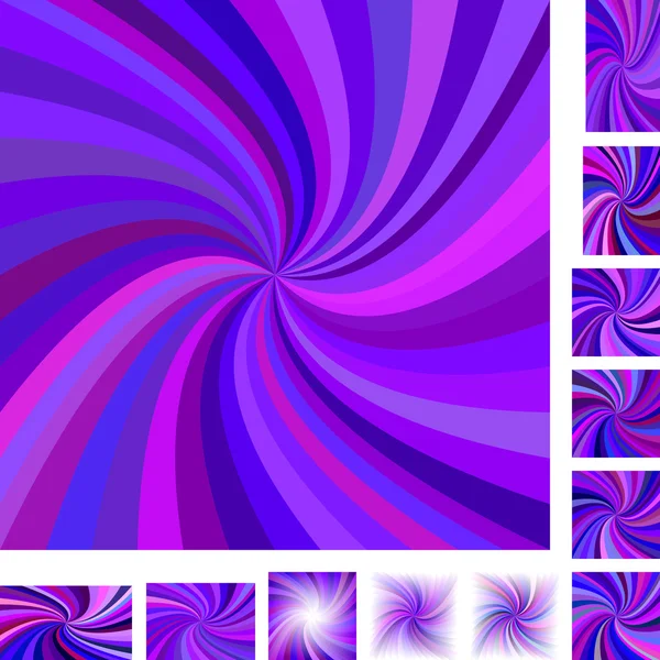 紫スパイラル背景セット — ストックベクタ