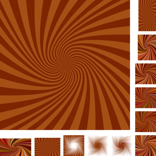 Brun spiral bakgrund set — Stock vektor