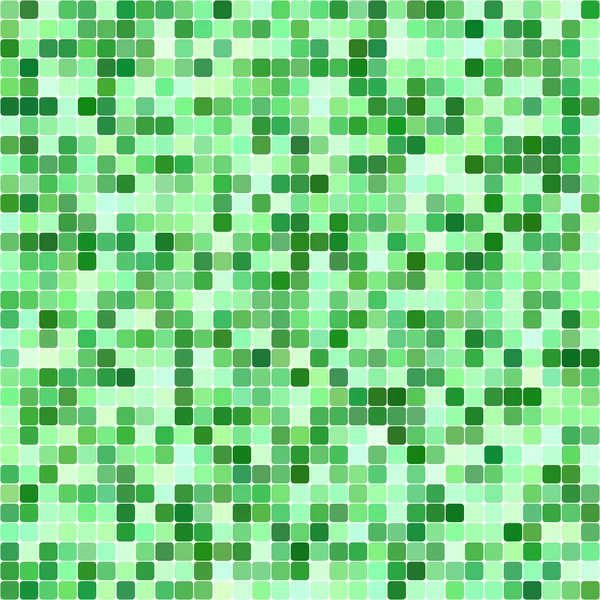 Grüne quadratische Mosaik-Vektor Hintergrunddesign — Stockvektor
