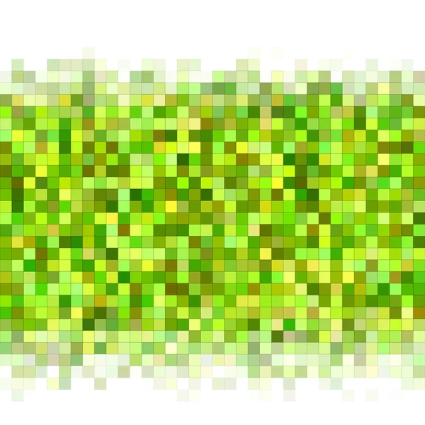 Groene kleurrijke vierkante mozaïek achtergrond — Stockvector