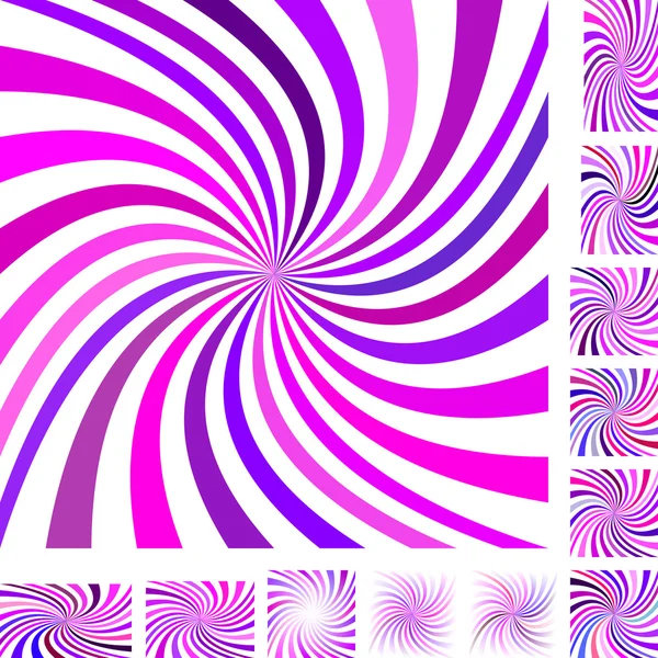 Pink purple spiral background set — Stock Vector