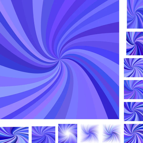 Blue spiral background set — Stock Vector