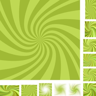Lime spiral background set clipart