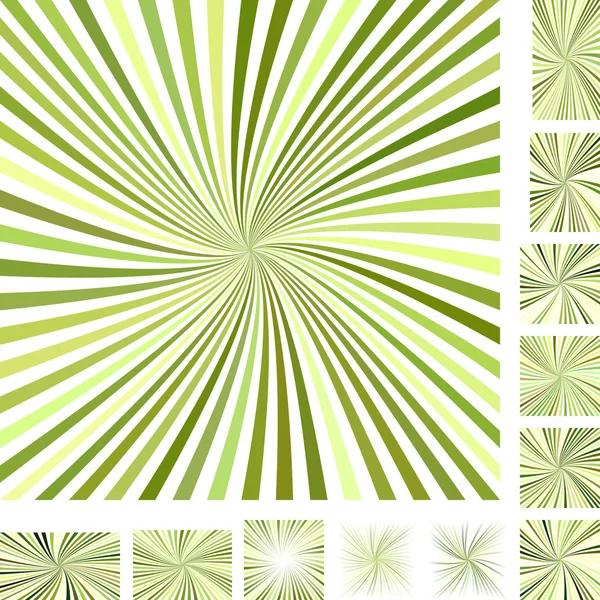 Green burst background set — Stock Vector