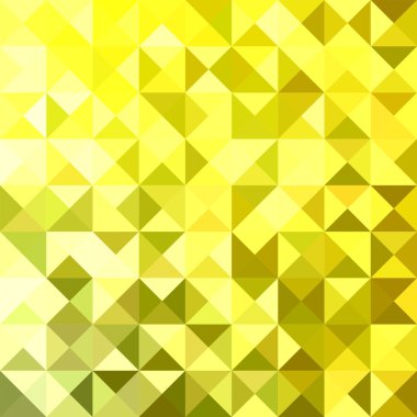 Parlak sarı renk üçgen mozaik arka plan