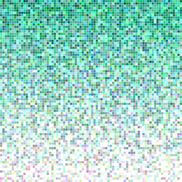 Зеленый квадратный пиксельный мозаичный фон — стоковый вектор