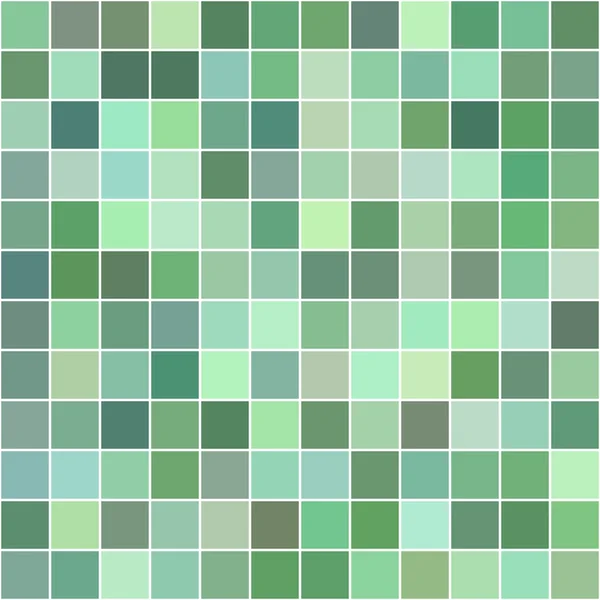 Grüne quadratische Mosaik-Vektor Hintergrunddesign — Stockvektor