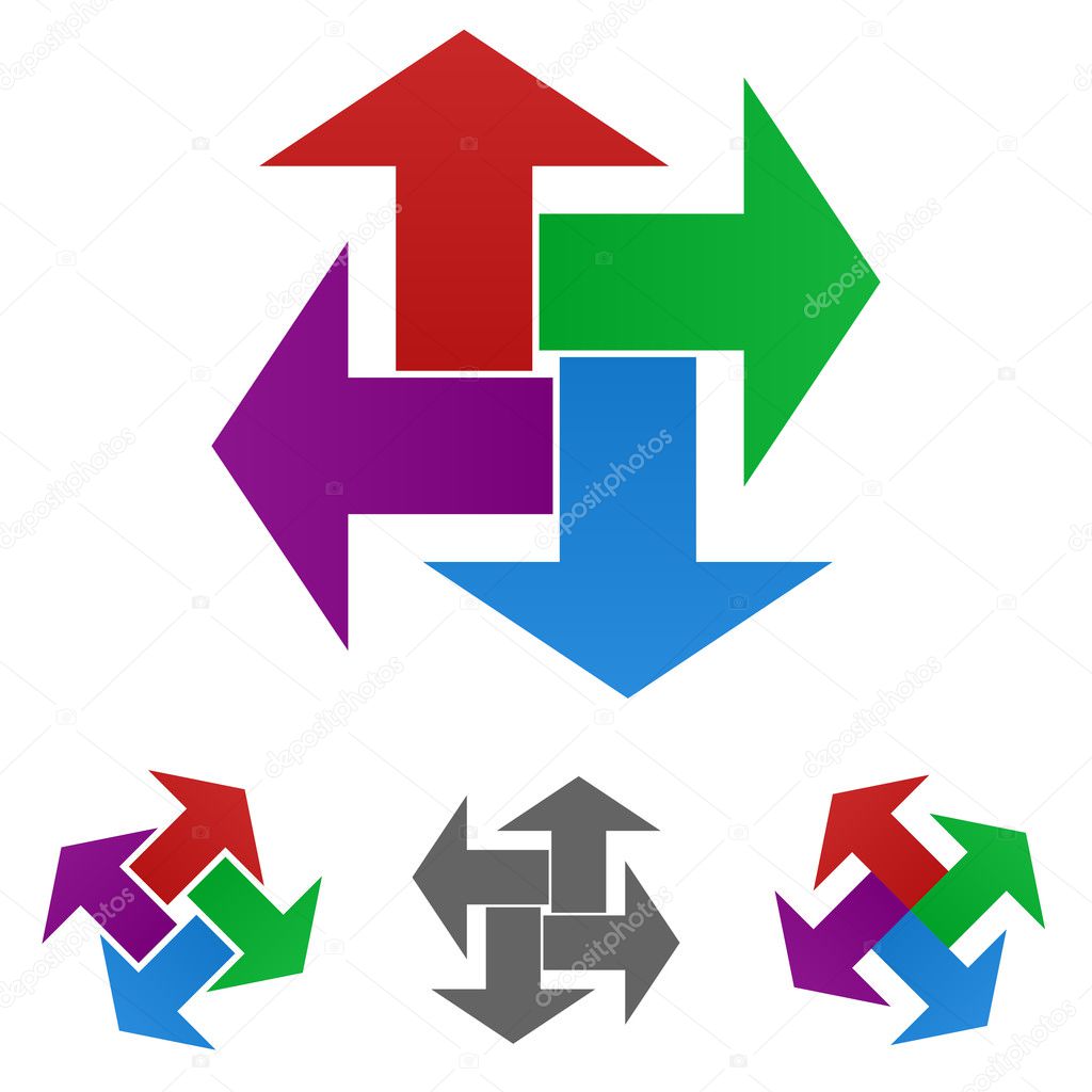 Arrow logo vector. Arrow icon symbol design template set for business, company concepts.
