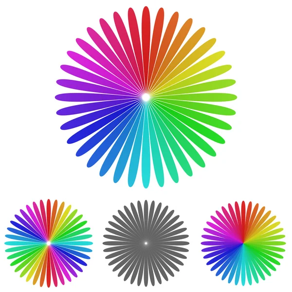 Flower logo design set — Stock Vector