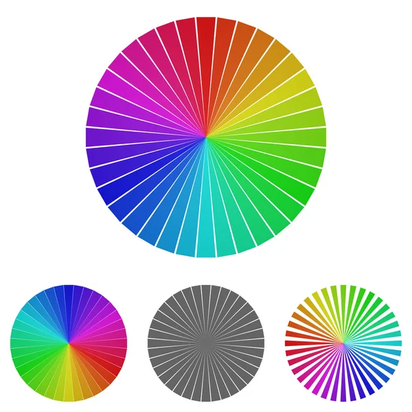 Wheel logo vector design set — Stock Vector