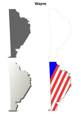 Wayne County, Pennsylvania anahat harita seti