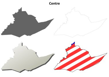 Merkezi County, Pennsylvania anahat harita seti