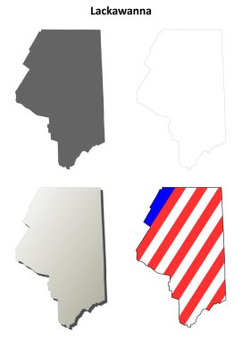 Lackawanna County, Pennsylvania anahat harita seti