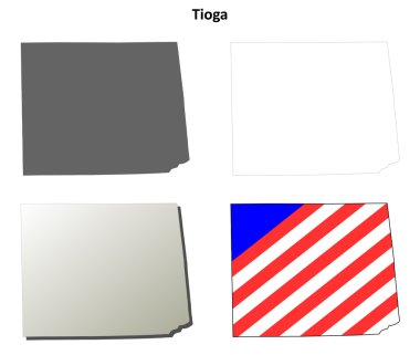 Tioga County, Pennsylvania anahat harita seti