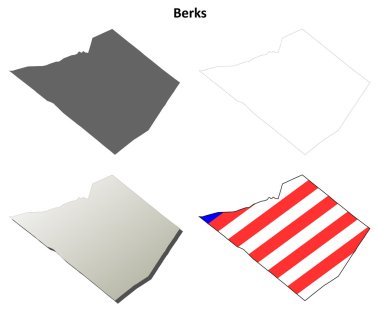 Berks County, Pennsylvania anahat harita seti