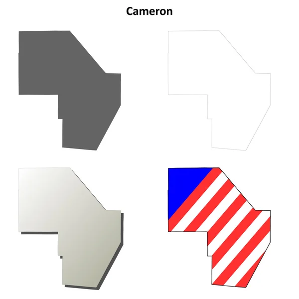 Mappa dettagliata della contea di Cameron, Pennsylvania — Vettoriale Stock