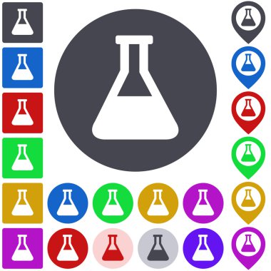 Şişesi simgesi, düğme, sembol seti