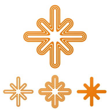 Logo tasarım kümesini cross turuncu çizgi